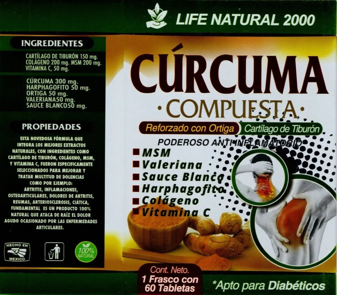 Curcuma Compuesta/Compound Turmeric-Digestion.Liver/Higado.Dolores/Aches & Pains